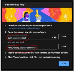 Creating Even on YouTube interface