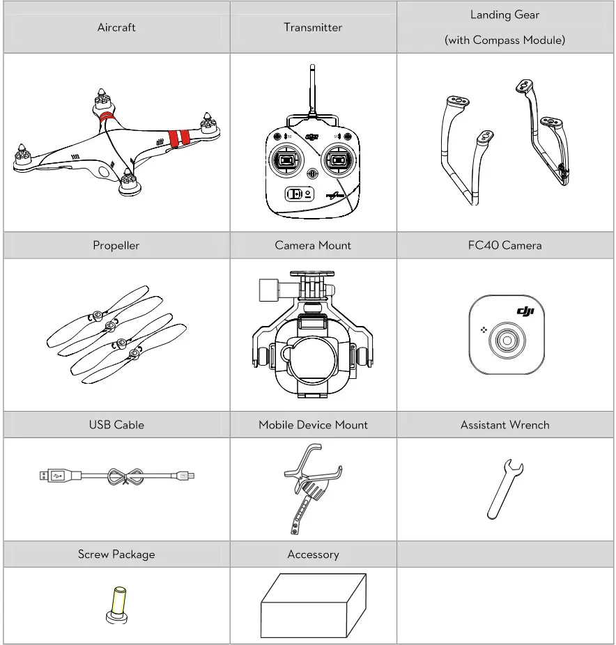Phantom FC40 - In the Box