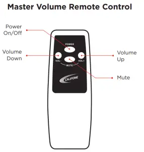 CALIFONE PA920 PowerPro Portable Bluetooth PA System - remort