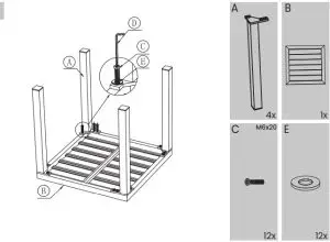 Lowes TB006 Outdoor Side Table - ASSEMBLY