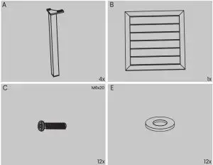 Lowes TB006 Outdoor Side Table - PARTS