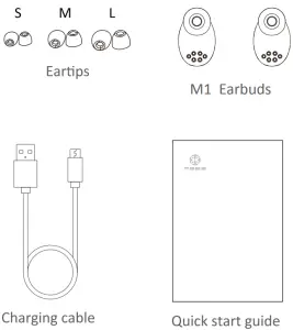 MEES M1 TWS Wireless Earbuds - charging case