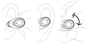 MEES M1 TWS Wireless Earbuds - until fit comfortably