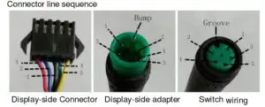 Key-Disp KD21C Electric Bike Display- Connector line sequence