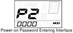Key-Disp KD21C Electric Bike Display- Entering Interface