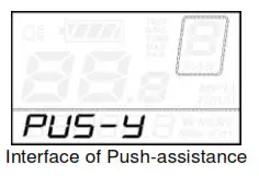 Key-Disp KD21C Electric Bike Display- Interface of Push-assistance