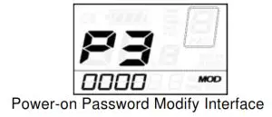 Key-Disp KD21C Electric Bike Display- Password Modify