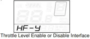 Key-Disp KD21C Electric Bike Display- Throttle Level Enable