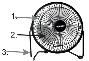 mesko MS 7322 15cm USB Desk Fan - figure 1