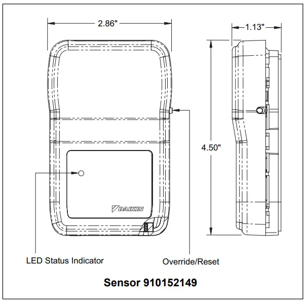 DAIKIN IM 1309 Space Temperature-Humidity Sensor-Fig1