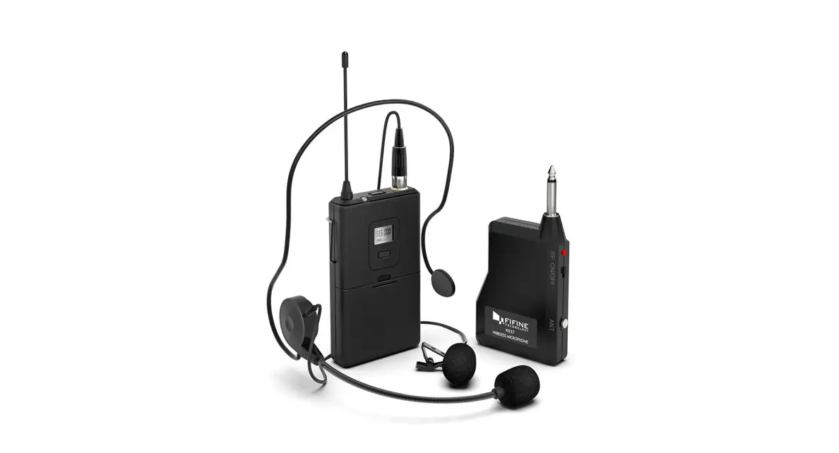 Fifine Technology K037b Wireless Microphone System With Lapel Mic And Headset User Manual
