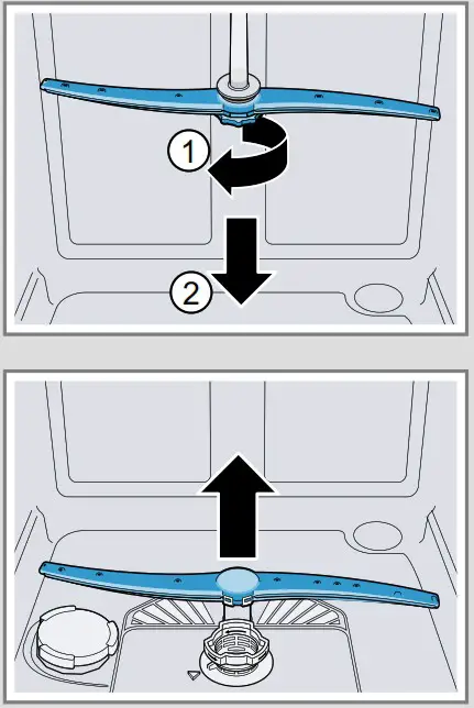BOSCH SMV6ZAX00E Built in Dishwasher - Cleaning spray arms
