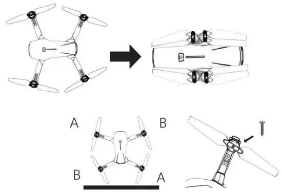 Drone Clone Xperts QuadAir GPS 4K Foldable Drone - Fig1