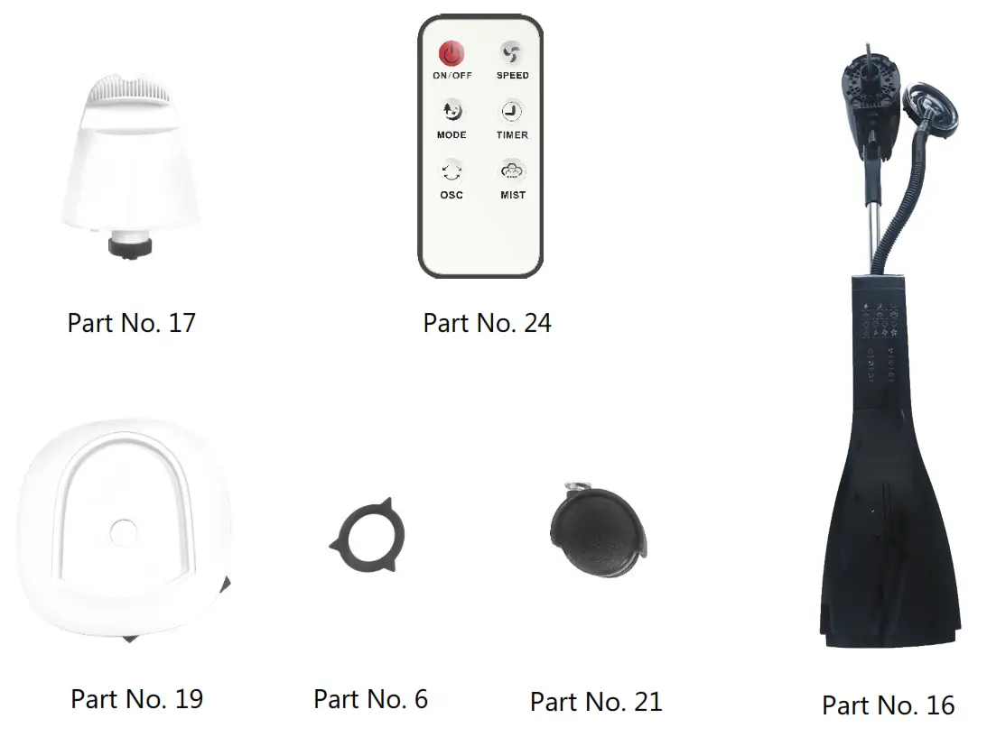 BRAND Mist Fan Instruction - What is included 1