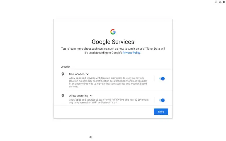 setting google service