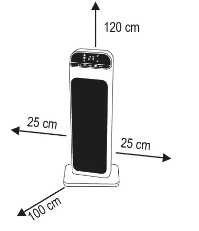 home FK 53 WIFI Smart stationary ceramic heater with touch buttons-fig-2