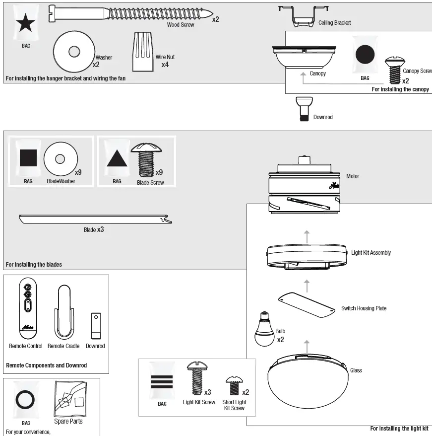 Hunter 51153 Neutron Ceiling Fan FIG 2