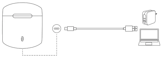 TAOTRONICS TT-BH095 True Wireless Stereo Earbuds - Charging the Charging Case