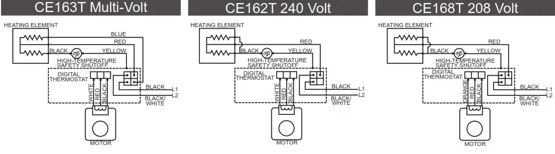 Dimplex Intelligent fan-forced heater - diagram