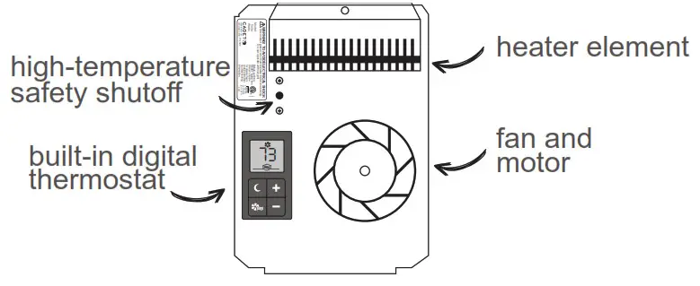Dimplex Intelligent fan-forced heater - parts