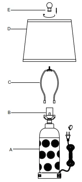 BYBLIGHT BB SF0197DT Ceramic Table Lamp Set - fig