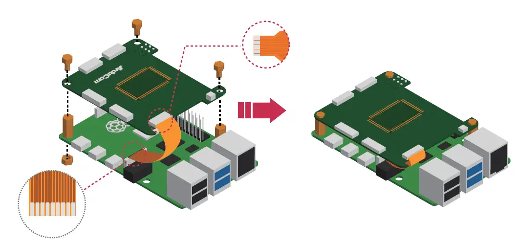 ArduCam 64MP-AF Synchronized Quad-Camera Kit FIG 2