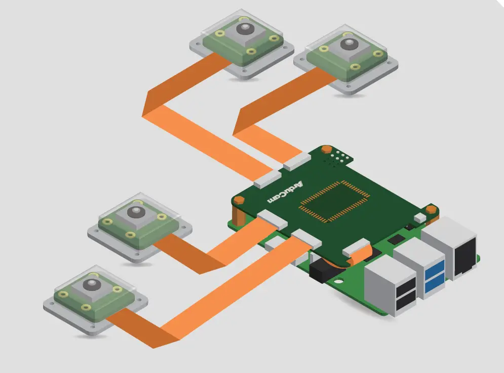 ArduCam 64MP-AF Synchronized Quad-Camera Kit PRODUCT