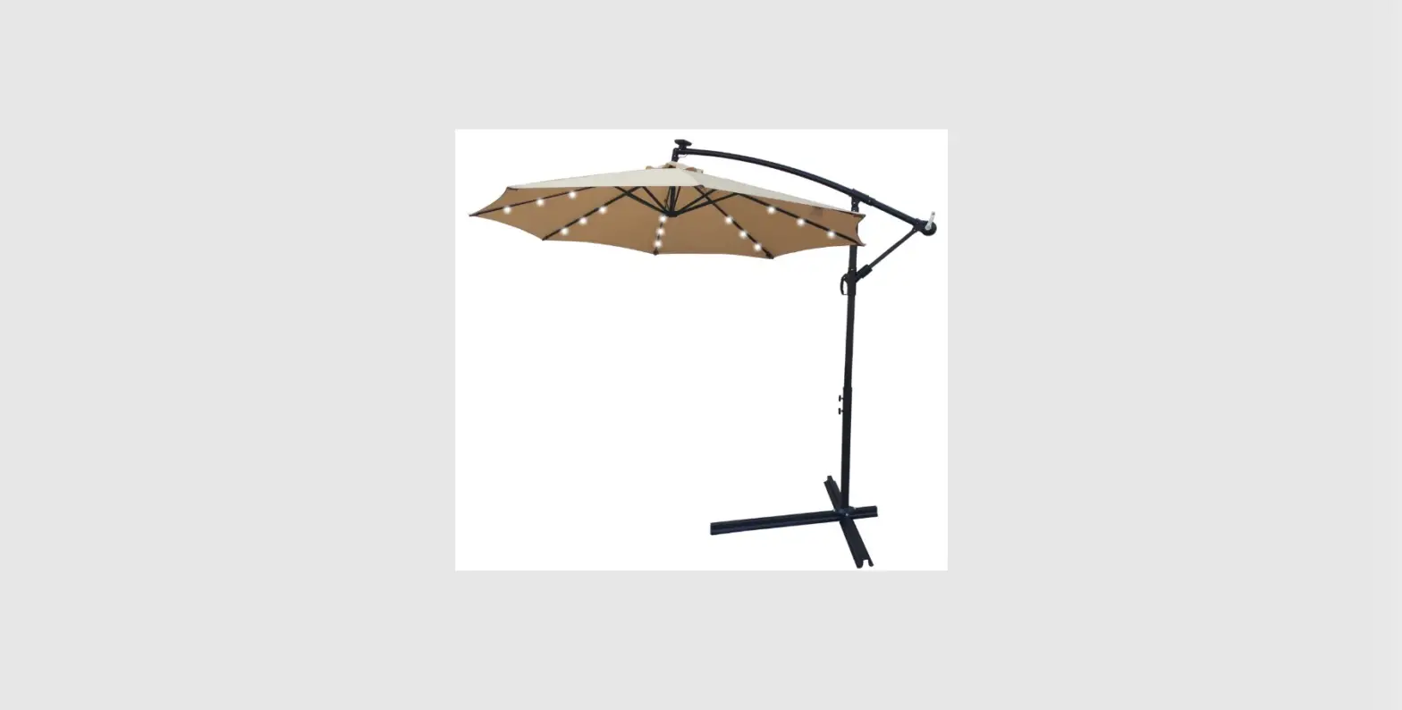 Belavi 10-foot Offset Solar-led Umbrella User Manual