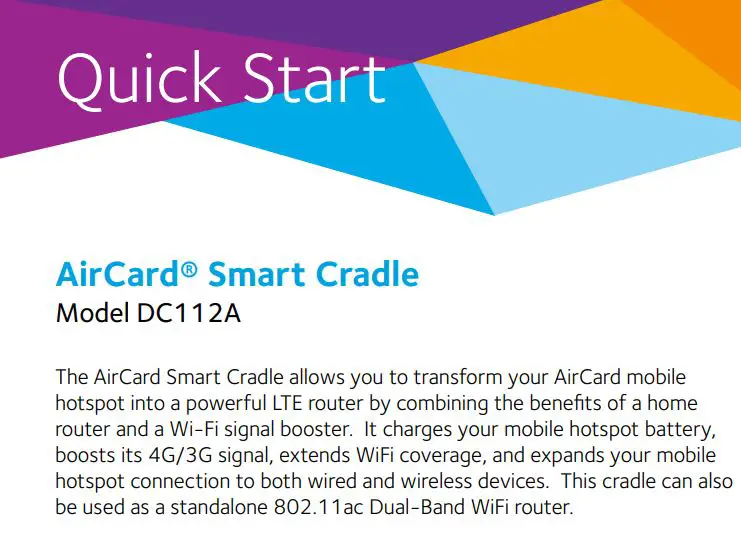 NETGEAR AirCard Smart Cradle DC112A User Guide