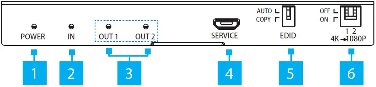 StarTech ST122HD20S 4K 2 Port and 4 Port HDMI Video Splitter with Scaler - fig 1