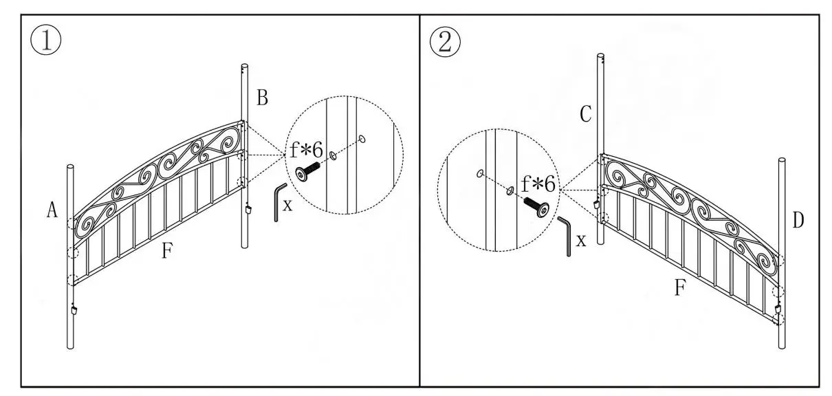 THE HOME DEPOT BF-715G-BLNYY Metal Frame Queen Canopy Bed 2