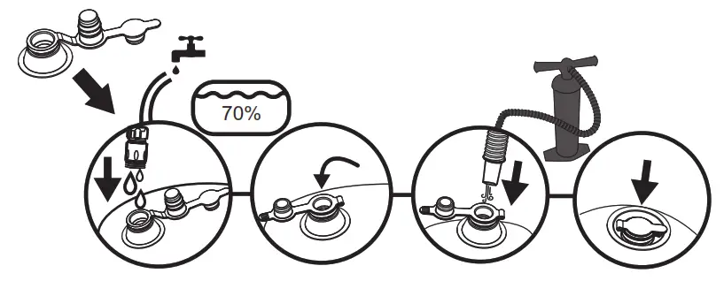 Bestway H2OGO Lava Lagoon Play Pool Center with Slide - interconnecting