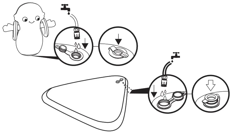 Bestway H2OGO Lava Lagoon Play Pool Center with Slide - water