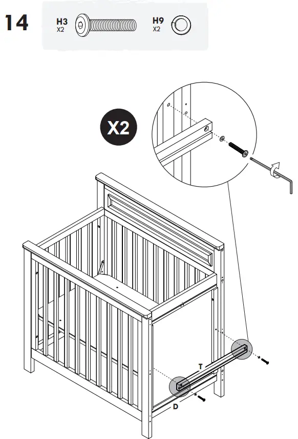 DAVINCI M4381 Autumn 4-in-1 Convertible Mini Crib and Changer - Fig 21