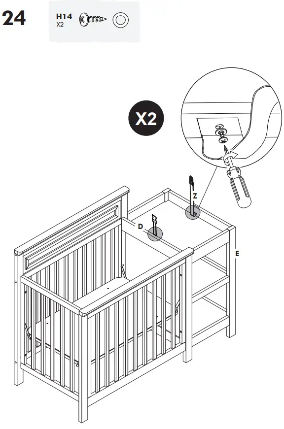 DAVINCI M4381 Autumn 4-in-1 Convertible Mini Crib and Changer - Fig 31