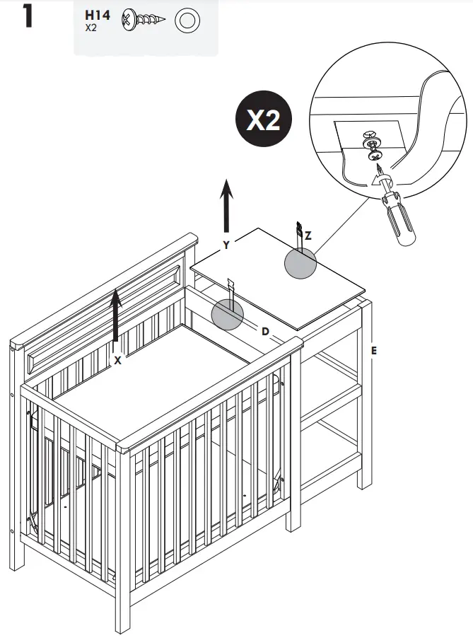DAVINCI M4381 Autumn 4-in-1 Convertible Mini Crib and Changer - Fig 37
