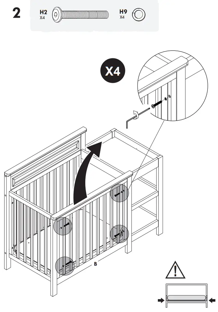 DAVINCI M4381 Autumn 4-in-1 Convertible Mini Crib and Changer - Fig 38