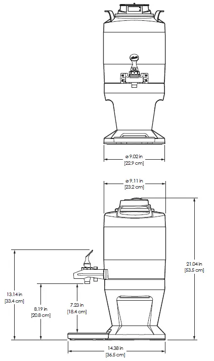 Curtis TFT15G 1 and 1.5 Gallon Thermal FreshTrac Dispensers-18