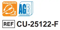 CU 25122 F You Bend Arrowg ard Blue Two Lumen Hemodialysis Catheter for High Volume Infusions - icon6