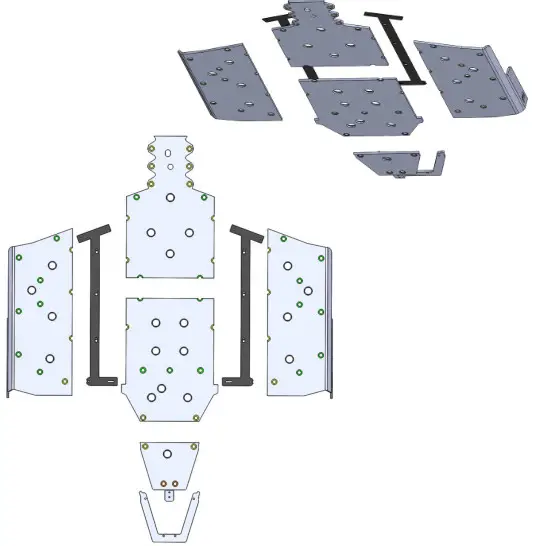 76-10163 RANGER XP 1000 2 Seat Seizmik Skid Plate