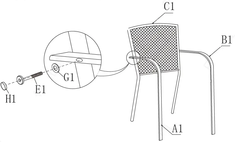 AECOJOY 19033GR 5 Pieces Chairs and Rectangular Table Set-17