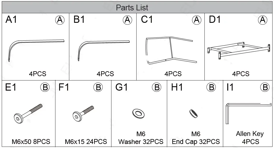 AECOJOY 19033GR 5 Pieces Chairs and Rectangular Table Set-21