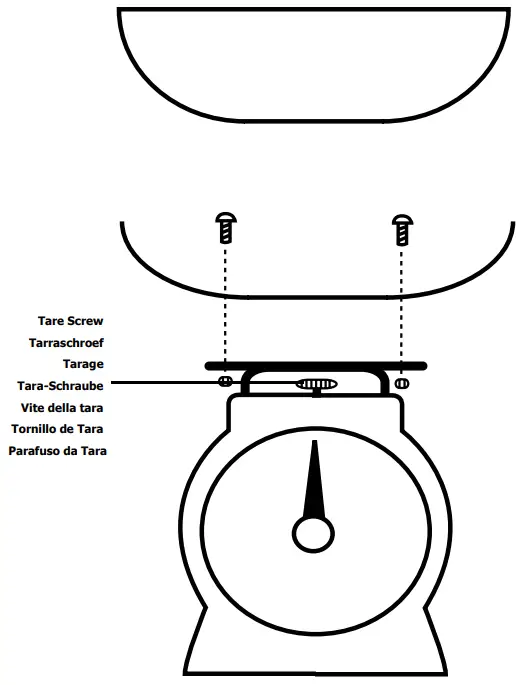 VOGUE F172 Scales -Tare Screw