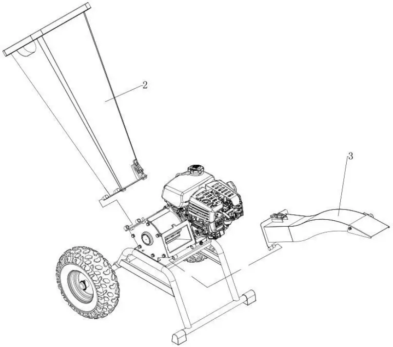 RH265 2.8 Inch Direct Drive Chipper Shredder Assembly