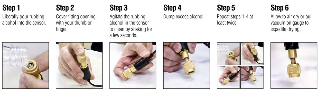 JUST BETTER DV-22N Digital Vacuum Gauges Instruction Manual - CLEANING THE SENSOR