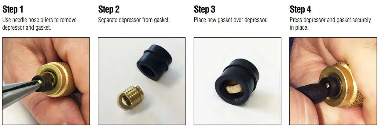 JUST BETTER DV-22N Digital Vacuum Gauges Instruction Manual - REPLACING THE GASKET