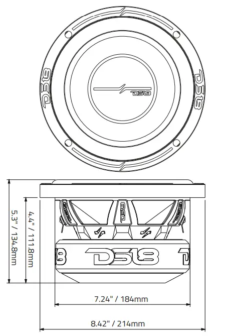 DS18-ZR8-2D-Elite-Z-8-Inch-Car-Audio-Subwoofer-FIG1