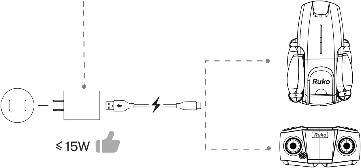 Ruko F11MINI - Charge the Batteries