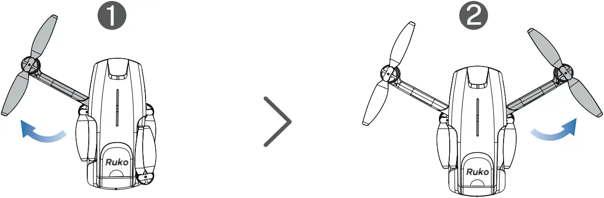 Ruko F11MINI - Unfold the 4 Arms of the Aircraft 1