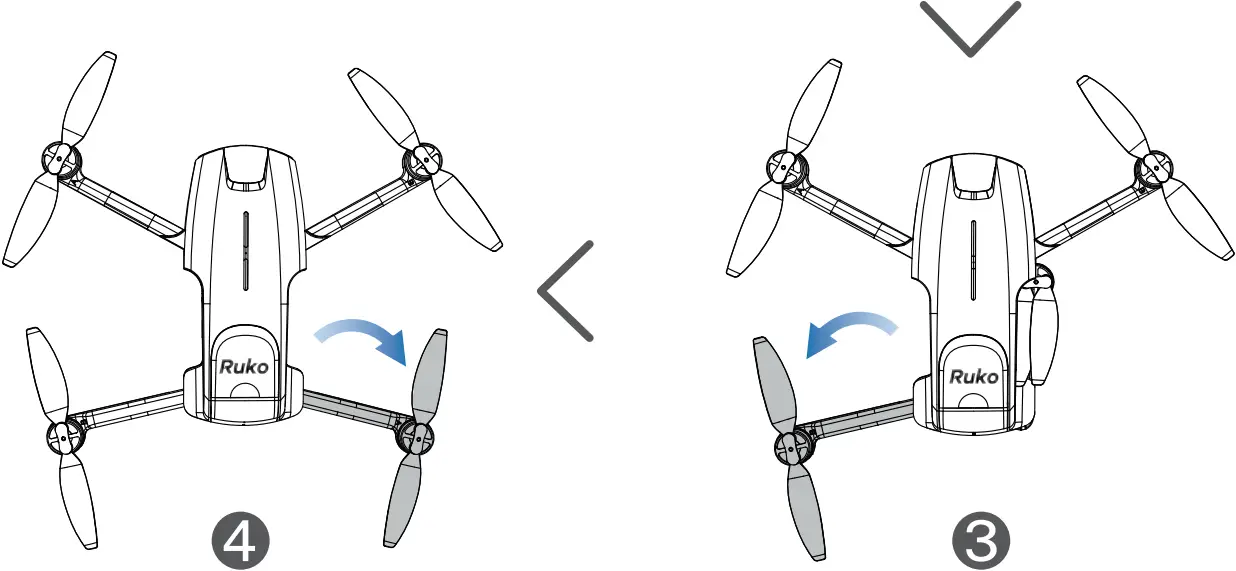 Ruko F11MINI - Unfold the 4 Arms of the Aircraft 2